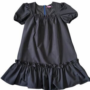 LDT Tiered Dress size 4 Black Baby Doll Ruffle Drop Waist Preppy Goth Moddy Emo